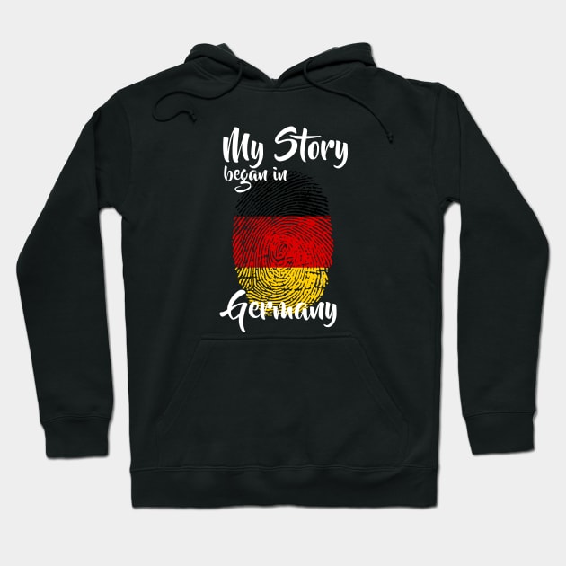 Germany Flag Fingerprint My Story DNA German Hoodie by Your Culture & Merch